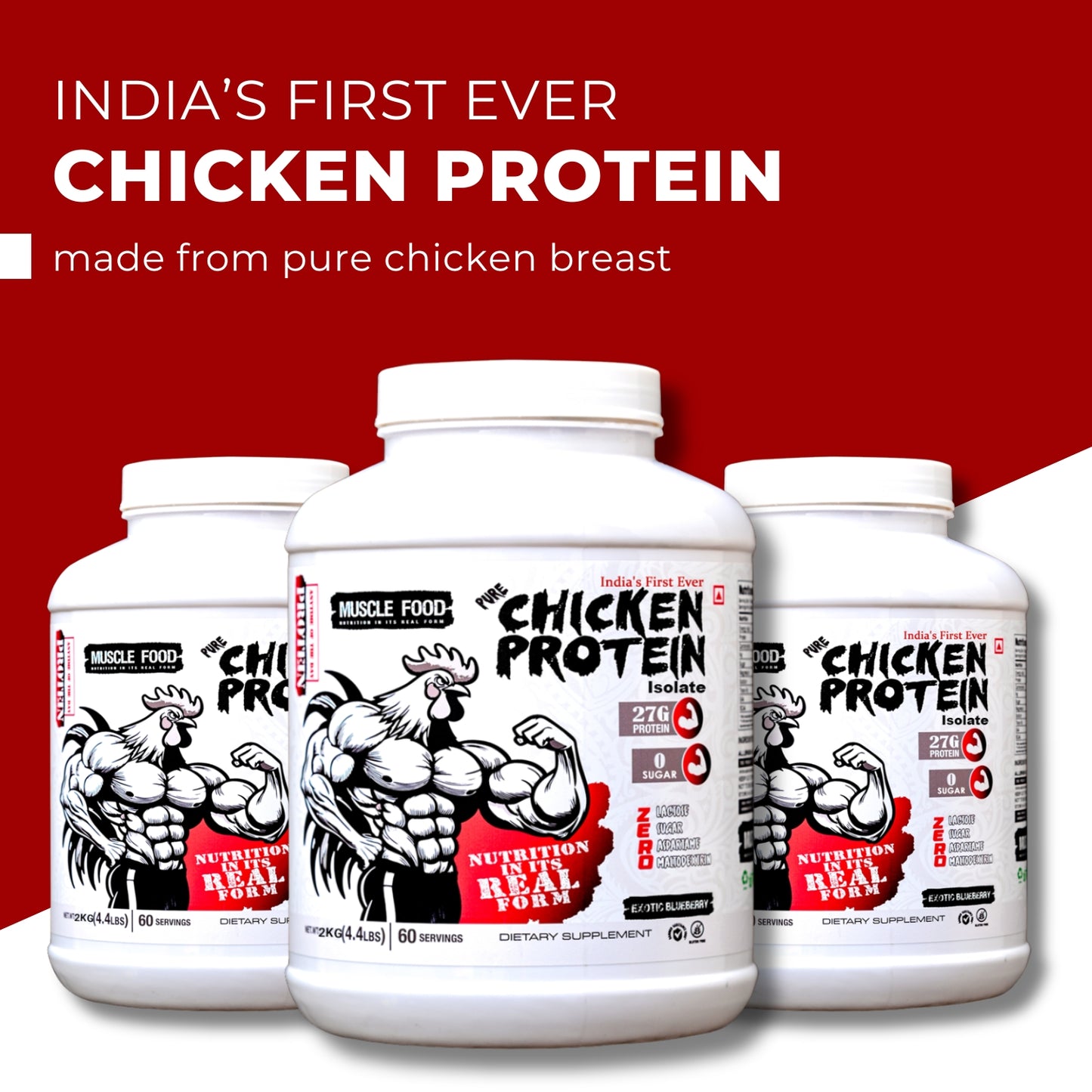 PURE CHICKEN PROTEIN ISOLATE - 2 Kg