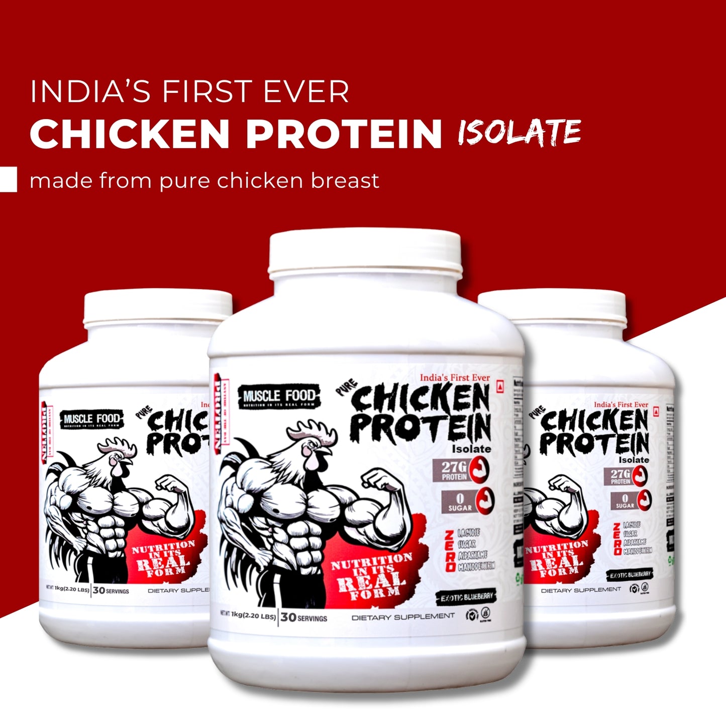 PURE CHICKEN PROTEIN ISOLATE - 1 Kg