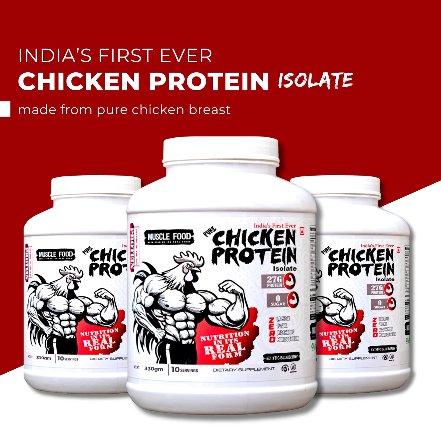 PURE CHICKEN PROTEIN ISOLATE - 330 gm