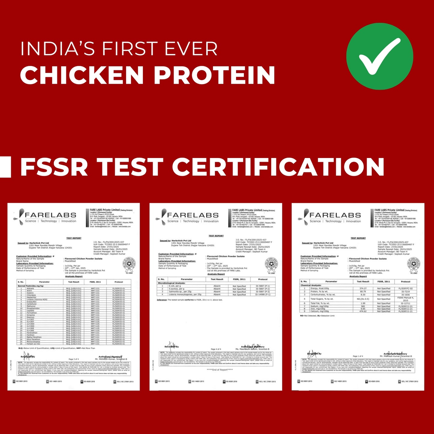 PURE CHICKEN PROTEIN ISOLATE - 2 Kg