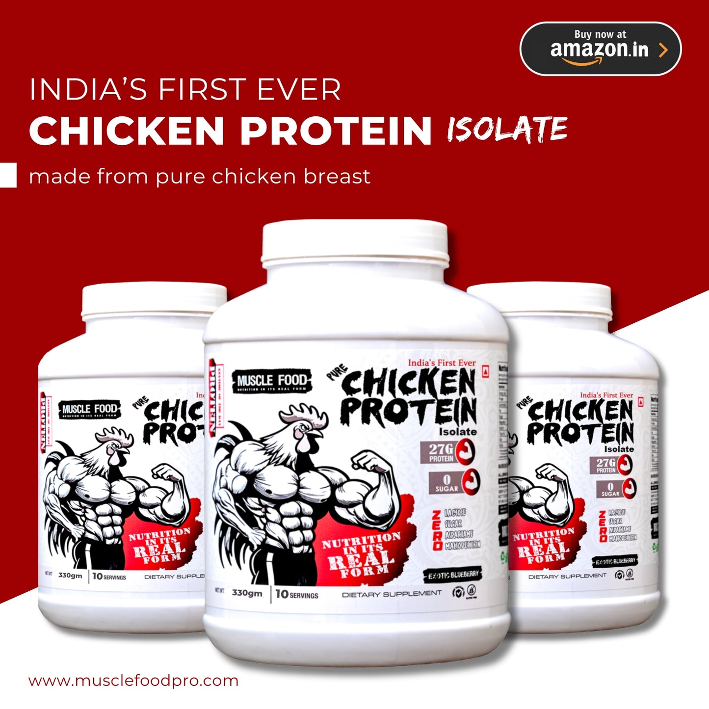PURE CHICKEN PROTEIN ISOLATE - 330 gm